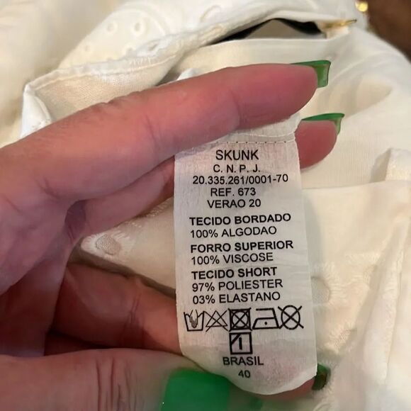 SK embroidered white eyelet romper, size M! - Picture 10 of 10